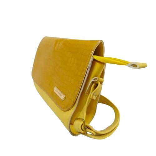 Women's PU Leather Shoulder Bag | Plain Design 8.5x8.5" | Adjustable Strap Zip Closure | 2 Pockets