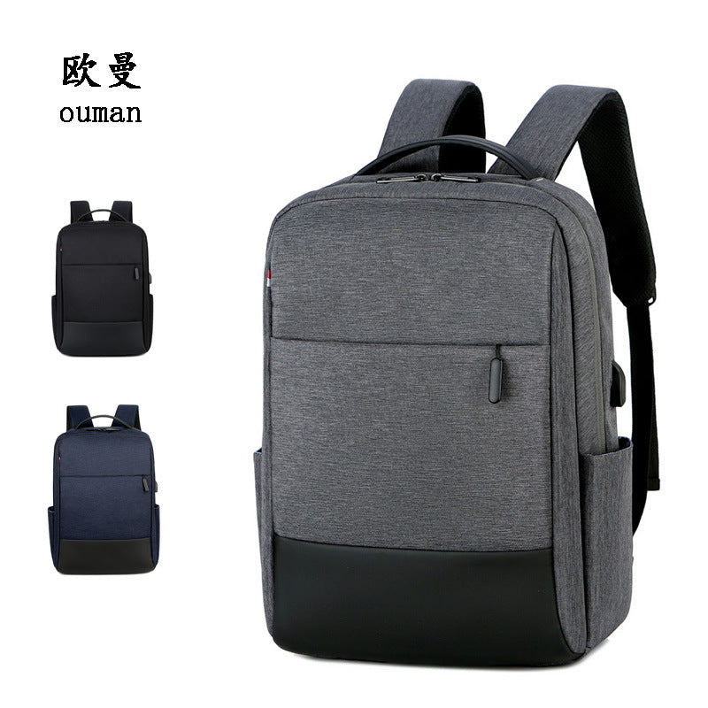 Men's Business Laptop Backpack | Professional Commuter Bag with Logo Print | School & Office Use