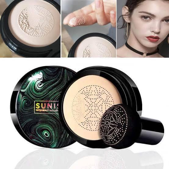 Air Cushion Mushroom Foundation | Full Coverage Liquid Foundation | Natural Shade | Moisturizing & Breathable | 1 Pc