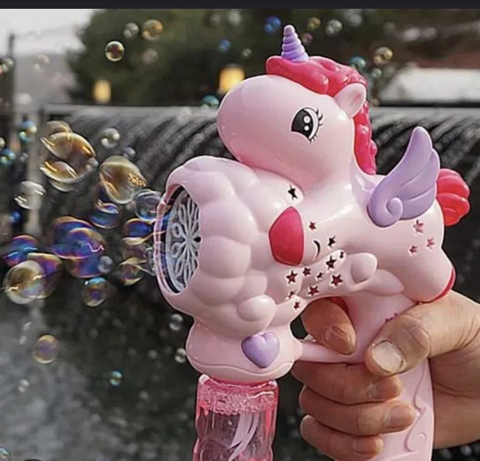 Electric Bubble Gun Machine with LED Lights | Automatic Bubble Blower for Kids | Drip-Resistant Outdoor Bubble Toy A1