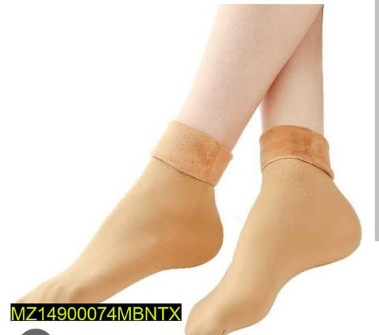 Women's Woolen Quarter Socks Pack of 2 | Soft Warm Winter Socks | Black & Skin Colors | Flexible Size