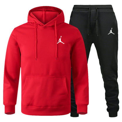 Men's Winter Fleece Tracksuit 2-Piece Set | European American Style Leisure Sports Suit | Warm Sweater
