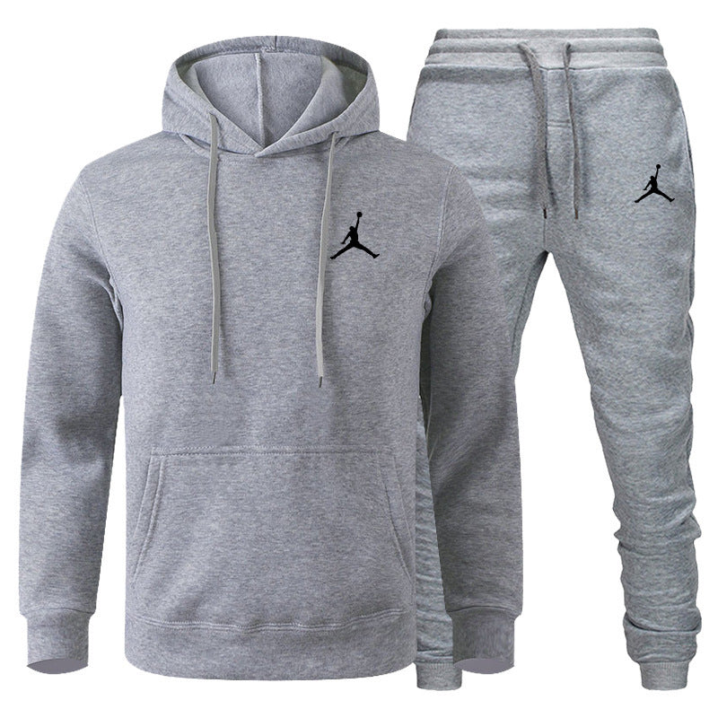 Men's Winter Fleece Tracksuit 2-Piece Set | European American Style Leisure Sports Suit | Warm Sweater
