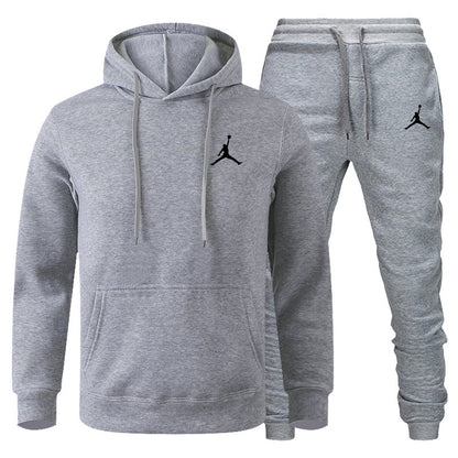 Men's Winter Fleece Tracksuit 2-Piece Set | European American Style Leisure Sports Suit | Warm Sweater