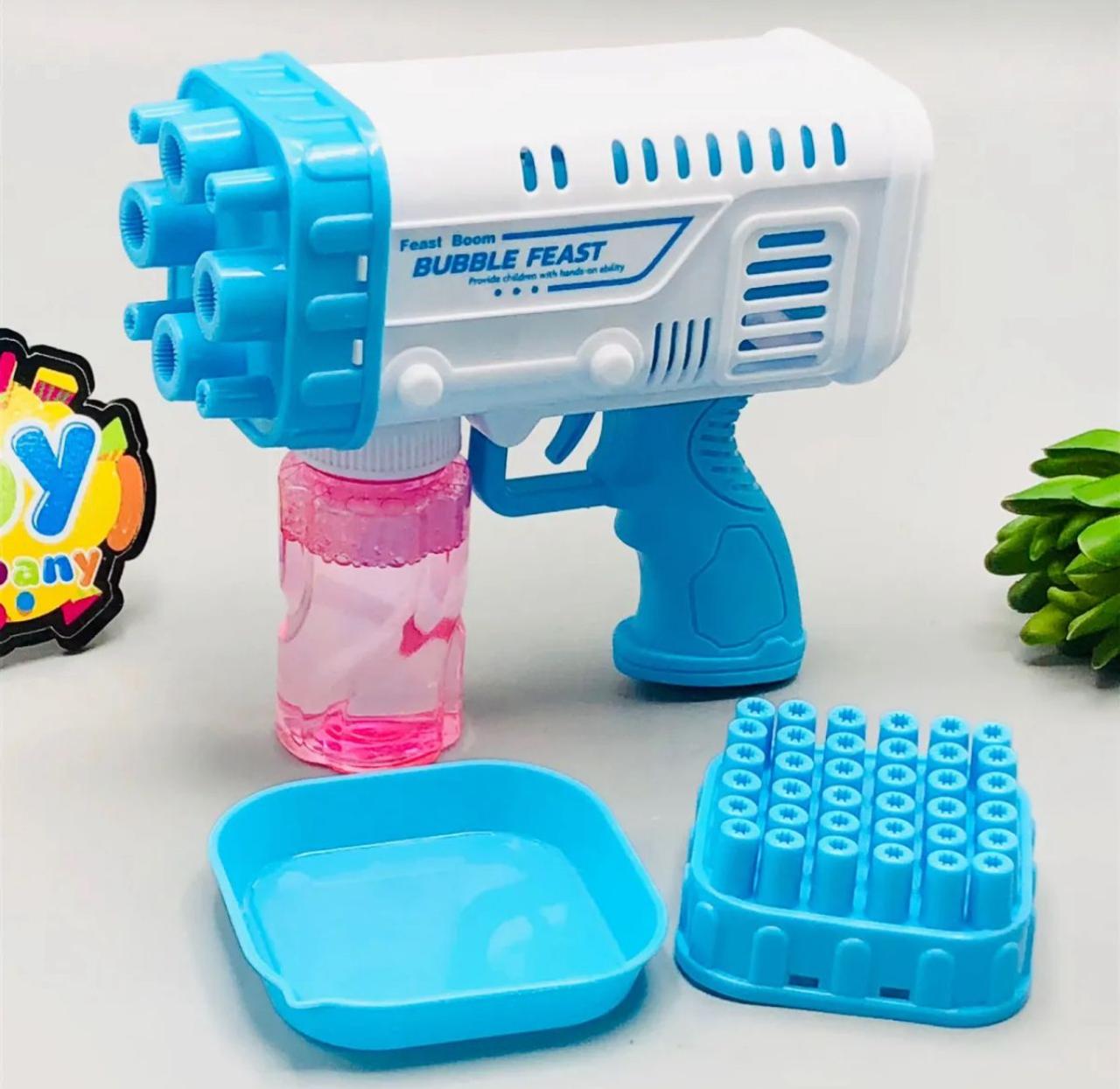 Bazooka Bubble Gun Toy – Fun Automatic Bubble Machine For Kids With Bubble Solution And Tray (Random Color)