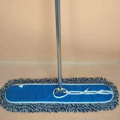 Industrial Flat Mop 40-100cm | Blue White Yarn Floor Mop | Heavy Duty Factory Cleaning Mop