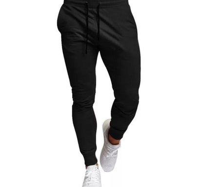Men’s Polyester Zipper Track Suit – 2 Pcs Plain Activewear Sports Set | Round Neck | Black