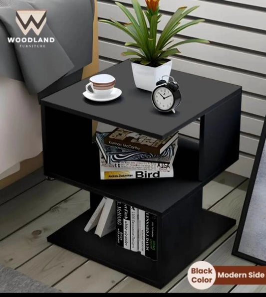 Modern Wooden Coffee Table | Black Side Table 50x50x55cm | Stylish Home Furniture | Easy Assembly