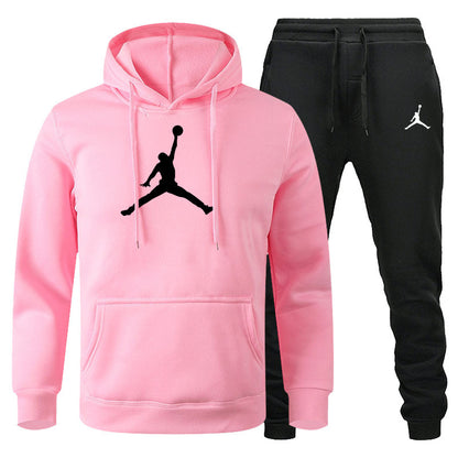 Men's Winter Fleece Tracksuit 2-Piece Set | European American Style Leisure Sports Suit | Warm Sweater