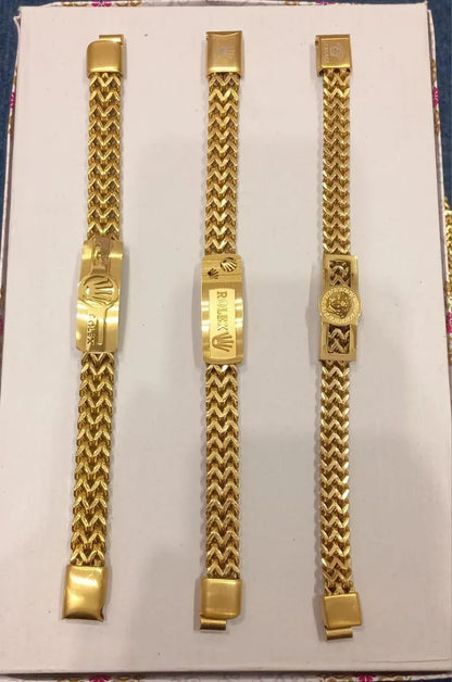 Men's Golden Chain Bracelet | Stainless Steel 316L | Premium Hand Chain for Boys | Standard Size