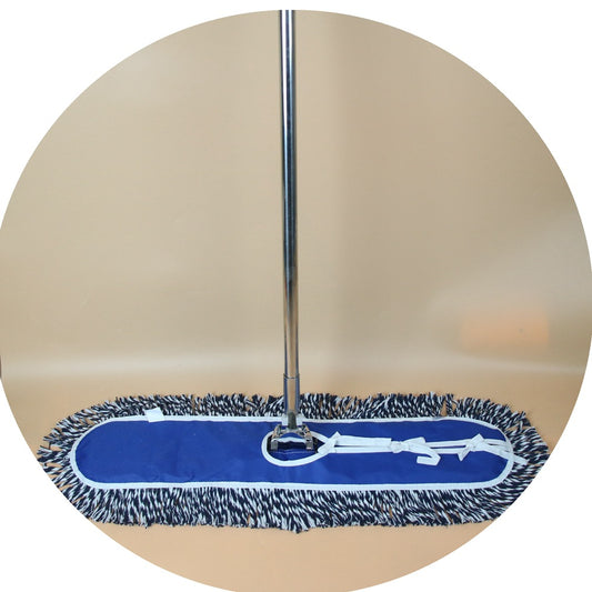 Industrial Flat Mop 40-100cm | Blue White Yarn Floor Mop | Heavy Duty Factory Cleaning Mop