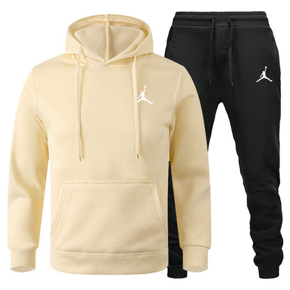 Men's Winter Fleece Tracksuit 2-Piece Set | European American Style Leisure Sports Suit | Warm Sweater