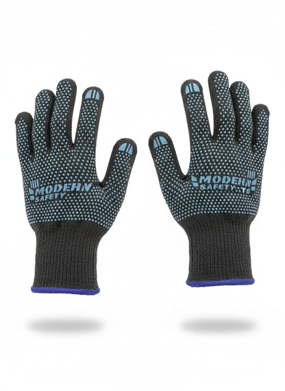 Premium Knitted Beanie Cap, Neck Gaiter & Touchscreen Gloves Combo – Complete Winter Essentials for Warmth & Cold Weather Protection (Blue)  h1