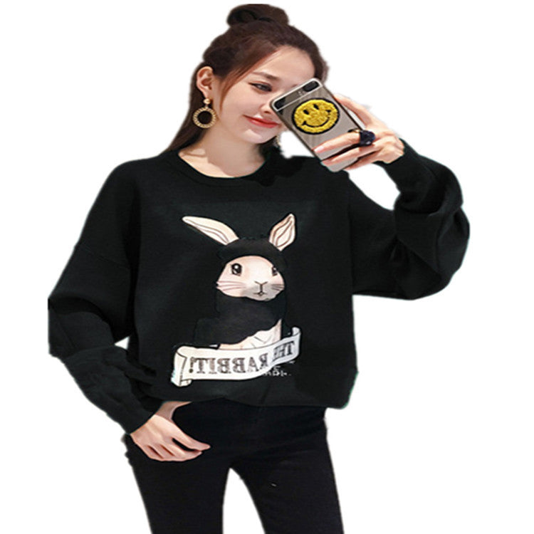 Women's Fleece Sweatshirt Dress | Long Sleeve Mid-Length Korean Style | Loose Winter Dress for Students