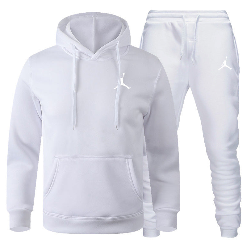 Men's Winter Fleece Tracksuit 2-Piece Set | European American Style Leisure Sports Suit | Warm Sweater