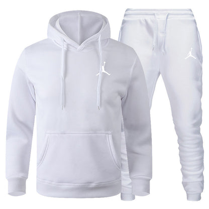 Men's Winter Fleece Tracksuit 2-Piece Set | European American Style Leisure Sports Suit | Warm Sweater