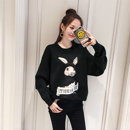 Women's Fleece Sweatshirt Dress | Long Sleeve Mid-Length Korean Style | Loose Winter Dress for Students