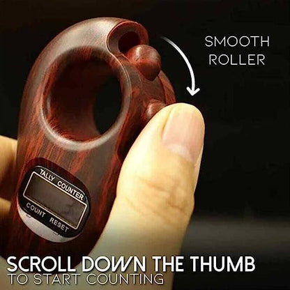 Digital Tasbeeh Counter with Qibla Compass & Rotating Prayer Beads – Portable Finger Japa (Random Color) h1