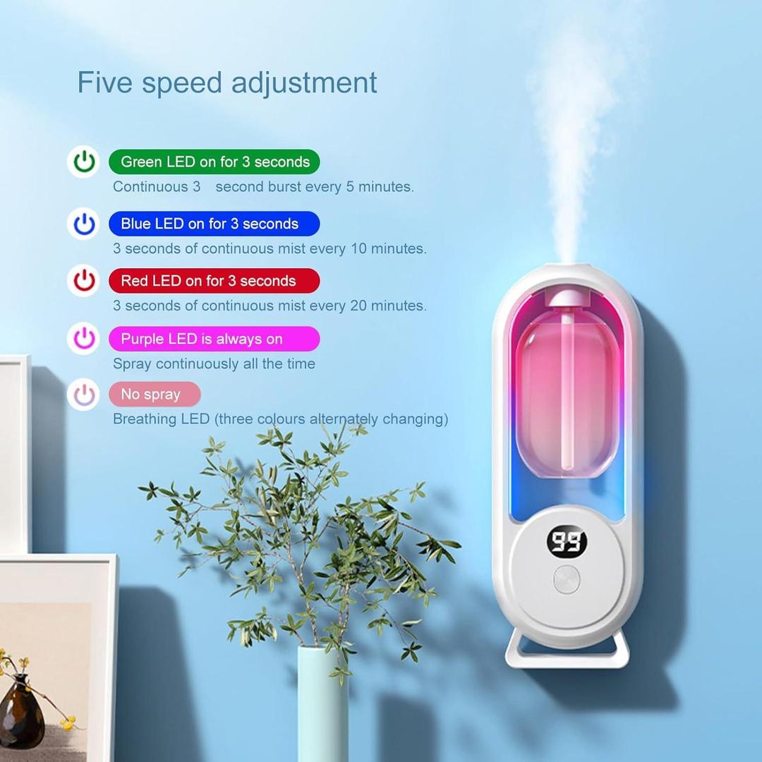 Air Humidifier White | ABS Plastic Cool Mist Diffuser | Room Humidifier for Bedroom Home Office