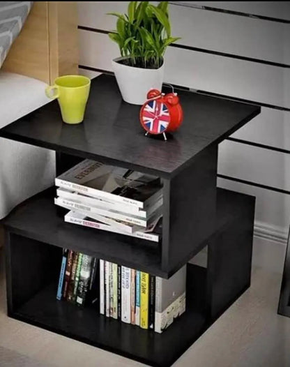 Modern Wooden Coffee Table | Black Side Table 50x50x55cm | Stylish Home Furniture | Easy Assembly