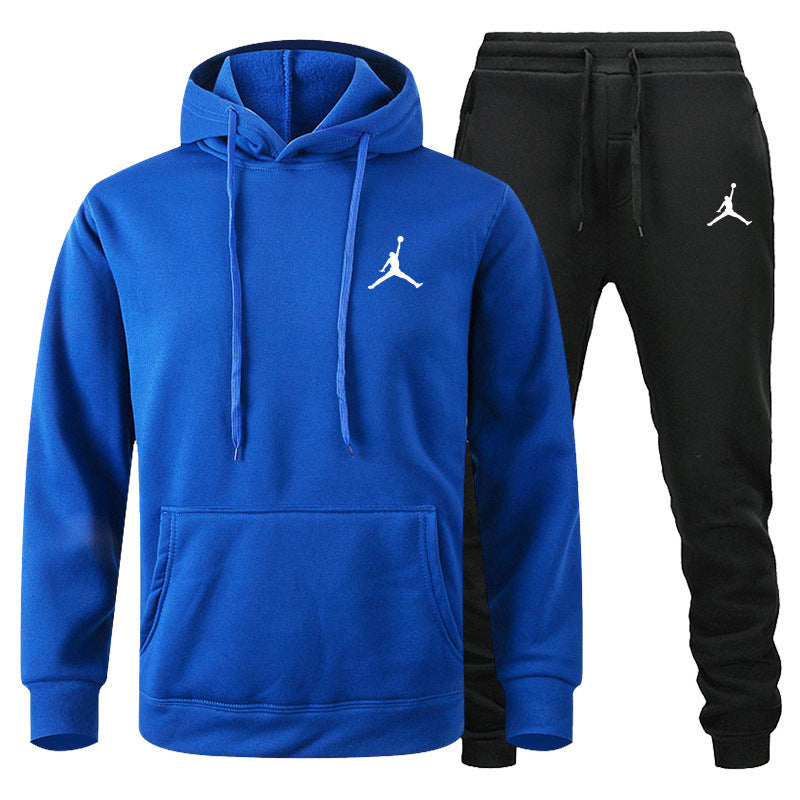 Men's Winter Fleece Tracksuit 2-Piece Set | European American Style Leisure Sports Suit | Warm Sweater