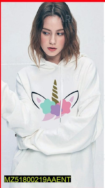 Women's Fleece Printed Hoodie 2-Pack - Pink & White Set