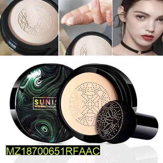Air Cushion Mushroom Foundation | Full Coverage Liquid Foundation | Natural Shade | Moisturizing & Breathable | 1 Pc