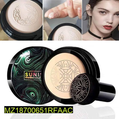 Air Cushion Mushroom Foundation | Full Coverage Liquid Foundation | Natural Shade | Moisturizing & Breathable | 1 Pc
