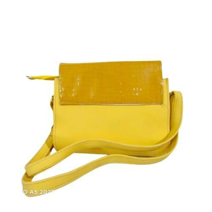 Women's PU Leather Shoulder Bag | Plain Design 8.5x8.5" | Adjustable Strap Zip Closure | 2 Pockets