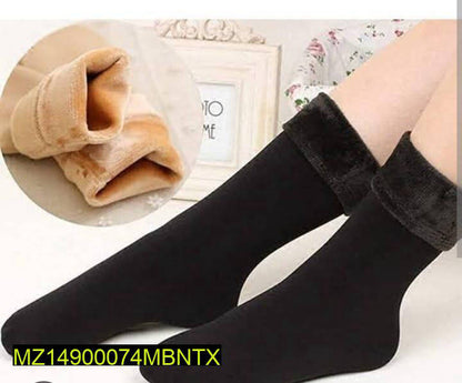 Women's Woolen Quarter Socks Pack of 2 | Soft Warm Winter Socks | Black & Skin Colors | Flexible Size