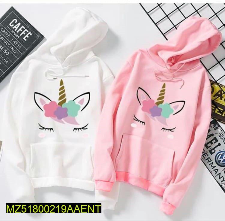 Women's Fleece Printed Hoodie 2-Pack - Pink & White Set