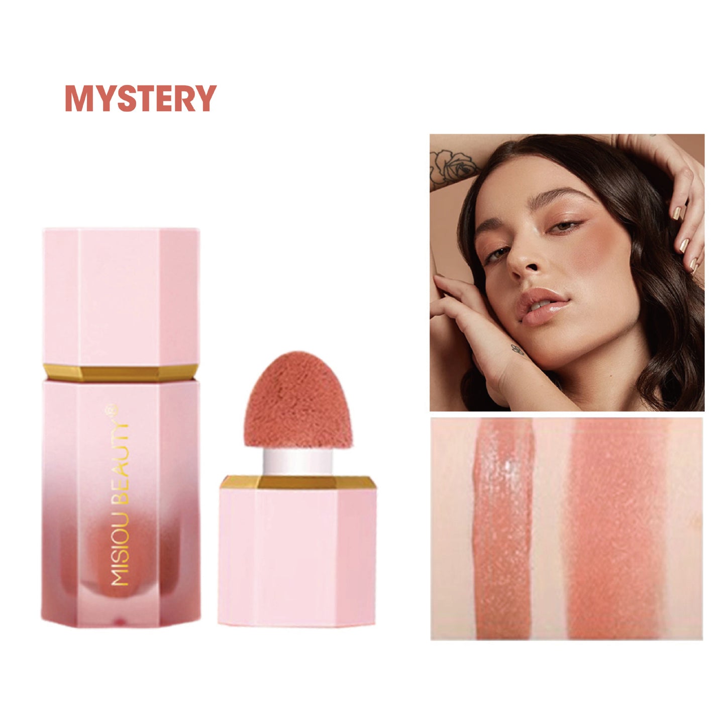 Liquid Blush Stick | Waterproof Long-Lasting Rosy Plumping | Natural Contouring Brightening Makeup