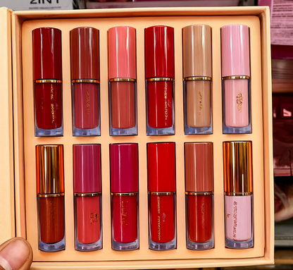 Crazy Girl “Thanks for the Love” Lip Gloss Set – 12 in 1 Multi-Shade Collection | Smooth & Non-Sticky Finish (3 ml Each) h1