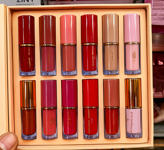 Crazy Girl “Thanks for the Love” Lip Gloss Set – 12 in 1 Multi-Shade Collection | Smooth & Non-Sticky Finish (3 ml Each) h1