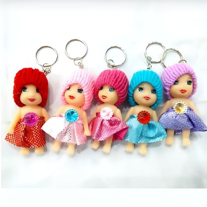 Small Size Doll Key chain For Girls Key Ring Key Holder Key Chain (Random color) H1