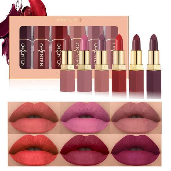 6-Piece High Pigmented Lipstick Pack – Creamy, Vibrant, and Long-Lasting Shades h1