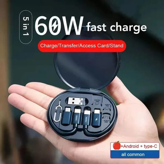 Data Cable Set All Solutions In One | Data Cable Set 60w Fast Charging.