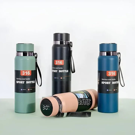 LED Display Temperature 316sus HotnCold Stainless Steel Water Bottle