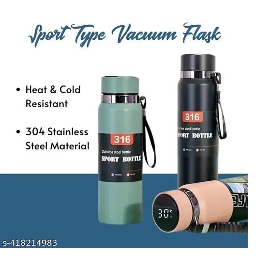 LED Display Temperature 316sus HotnCold Stainless Steel Water Bottle