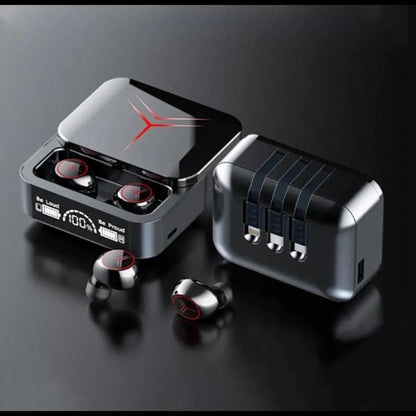 Wireless Earbuds With 3 Cables LED