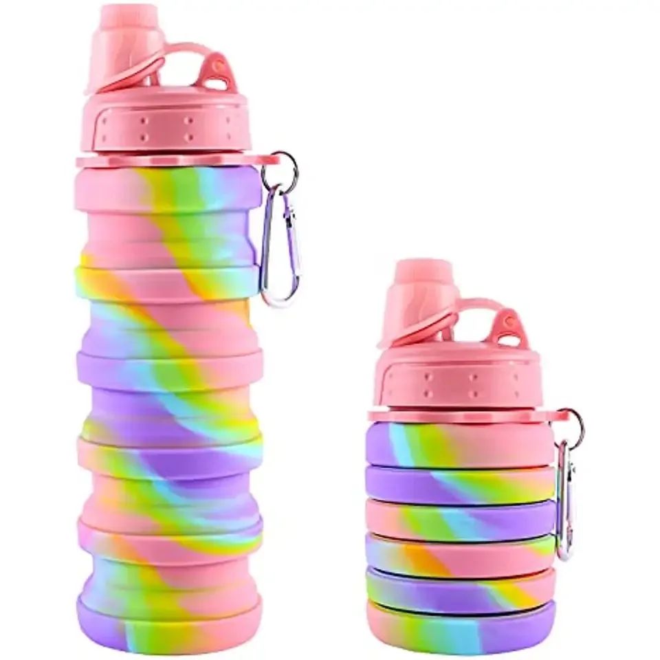 Silicone Folding Water Cup Outdoor Portable Water Bottle