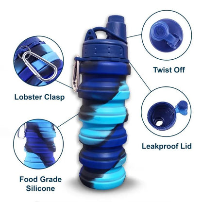 Silicone Folding Water Cup Outdoor Portable Water Bottle