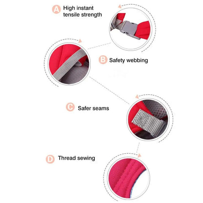 Multicolor Adjustable Baby Carrier Strong Material Safety Belt