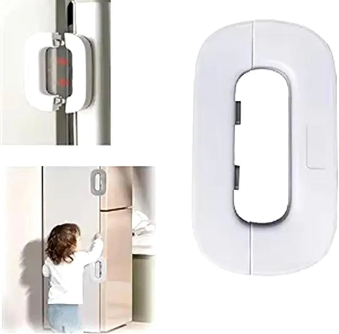 Child Safety Drawer Lock 2 Pack | Baby Proofing Cabinet Locks | White ABS Plastic Security Latches