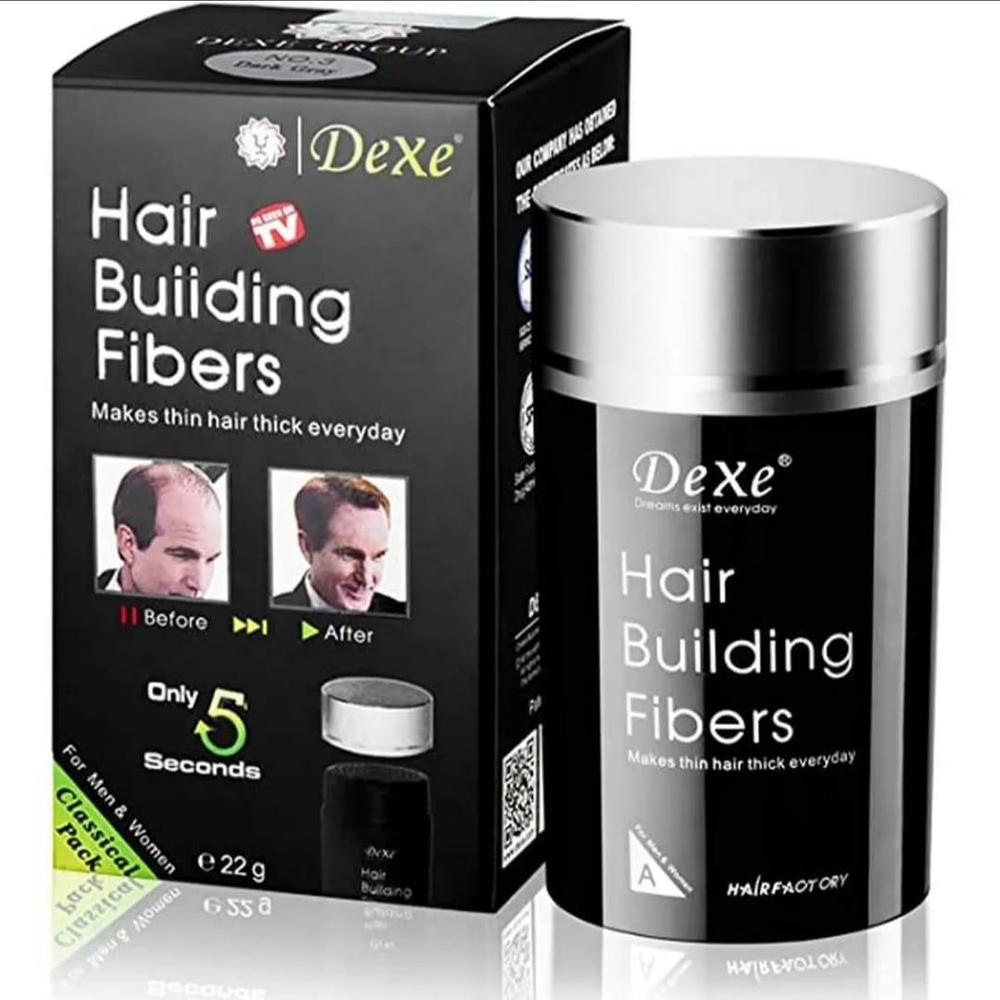 Hair Building Fibers 22g | Dexe Instant Volume for Men & Women | Natural Fuller Hair in Seconds