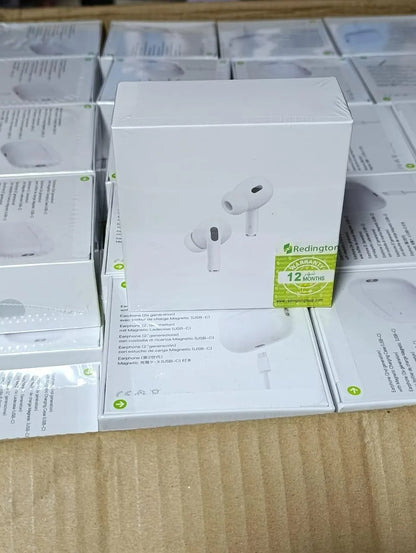 AirPods Pro 2nd Generation White | Bluetooth 5.3 Wireless Earbuds | Noise Cancelling With Buzzer | 500mAh Battery