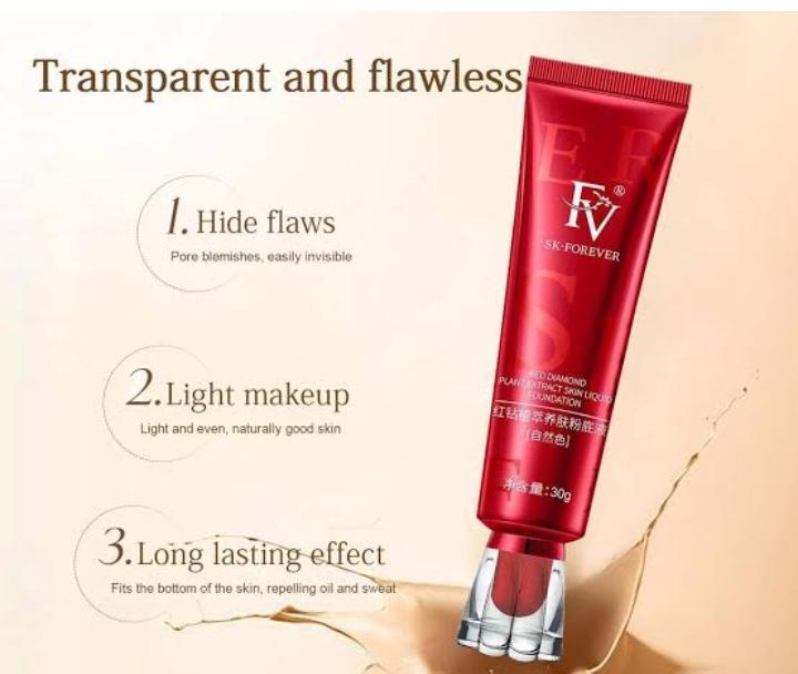 Waterproof High Coverage FV Foundation | Creamy Texture | Long-Lasting & Smooth Finish | 30g | For All Skin Types