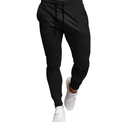 Men’s Polyester Zipper Track Suit – 2 Pcs Plain Activewear Set | Round Neck | Black