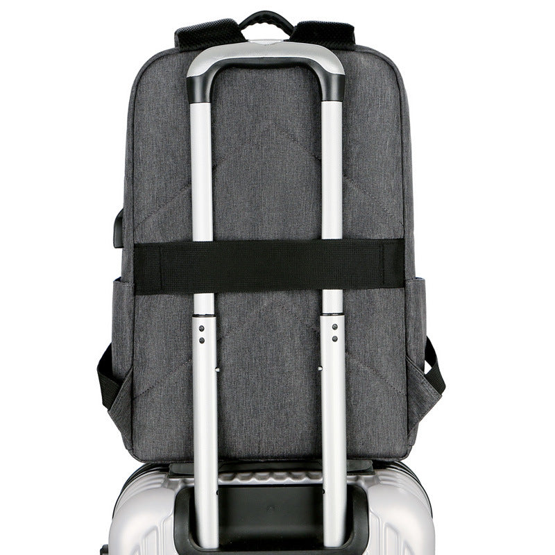 Men's Business Laptop Backpack | Professional Commuter Bag with Logo Print | School & Office Use