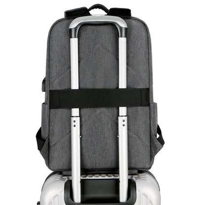 Men's Business Laptop Backpack | Professional Commuter Bag with Logo Print | School & Office Use